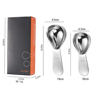 Harmony logotipo personalizado 15/30ml Metal portátil Mini cuchara de café mano larga grado alimenticio Acero inoxidable café té Accesorios - Product Image 6