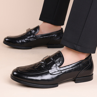 Mocassins de conduite décontractés pour affaires, chaussures habillées en cuir véritable, fermeture à lacets, respirantes, antidérapantes, en cuir de vachette