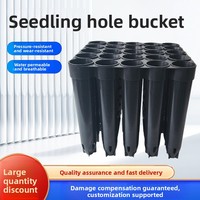 X148 Bac de pépinière respirant, résistant à la corrosion, à commande racinaire, 25 alvéoles, démontable, réutilisable, avec plateau anti-chute pour plantation profonde