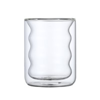 Gobelet en verre borosilicate à double paroi isolé, design moderne, couleur unie, pour café, eau, lait et thé