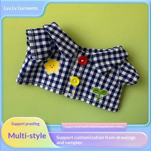 Roupas Exclusivas para Labubu 17cm/15cm, Acessórios para Bonecas, Camiseta Designer de Manga Curta Mini, Camisetas Labubu para Bonecas - Product Image 2