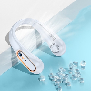 Cổ fan hâm mộ có thể sạc lại mùa hè hiển thị kỹ thuật số điện thông gió không cánh cổ fan hâm mộ cổ Cooler Fan - Product Image 3