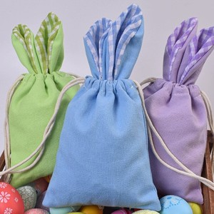Bolsa de Almacenamiento con Cordón y Orejas de Conejo de Pascua Bordadas Personalizadas, Organizador Interior de Gran Capacidad, Envío Directo Disponible - Product Image 5