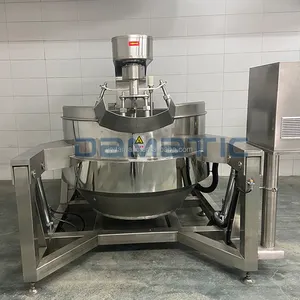 Damatic 200l 500l industrielle automatische Rühr-Chili-Sauce Nougat Zucker gebratener Reis Biryani Planetary Koch mischer Maschine