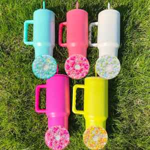 Gobelet isotherme en acier inoxydable coloré de 40 oz avec couvercle brillant, modèle H3.0, pour sublimation, en stock aux États-Unis - Product Image 2