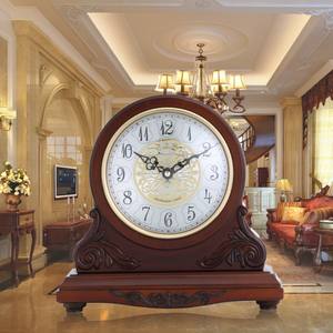 Wooden Table <strong>Clock</strong> Solid Wood Battery Operated Silent Mantle <strong>Clock</strong> for Living Room, Fireplace, Office, Desk, Shelf &amp; Home Decor - Product Image 5