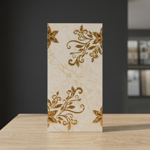 Azulejos de cerámica de diseño para pared, acabado dorado y plateado de alto brillo, 30x60 para decoración interior pulida para exteriores, tercera Pared de cocción - Product Image 4