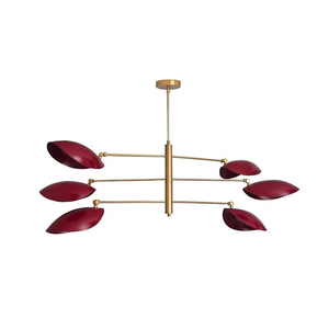 Lámpara de Techo Estilo Sputnik de Mediados de Siglo, Lámpara Colgante LED Regulable de Hierro Vintage, Iluminación Decorativa Modernista Retro - Product Image 6