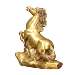 Figura de Caballo de Latón Copper World, Hecha a Mano, Decoración de Animal del Zodiaco para Sala de Estar, Oficina, Hogar - Product Image 4