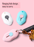 Mini couteau utilitaire, coupe-boîtes rétractable mignon pour le bureau, la maison, l'école, les cartons, les papiers