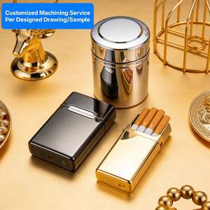 Tube à cigares, humidificateur à tabac, pipe, boîte à tabac, pot scellé en acier inoxydable, laiton, aluminium, usinés CNC sur mesure, polis, brossés, PVD - Product Image 2