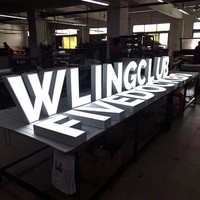 Enseignes de Société Lettres Boîtier Lumineuses LED Acryliques Signalisation Extérieure Enseigne de Magasin LED 3D Acrylique Éclairée par l'Avant pour Entreprise