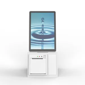 CE-zertifizierter Desktop 10.1 All-in-One-Zahlungs kiosk Selbst bestellung kiosk maschine mit automatisch geschnittenem Drucker 58mm Android OS 11 OEM ODM