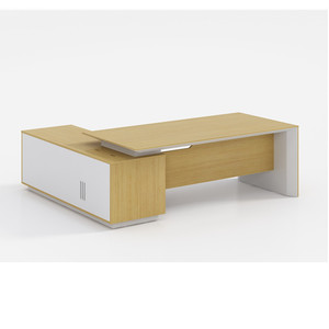 Tavolo di lusso Executive scrivania in legno impiallacciato con soluzioni di stoccaggio e mobili per ufficio di gestione dei cavi - Product Image 3