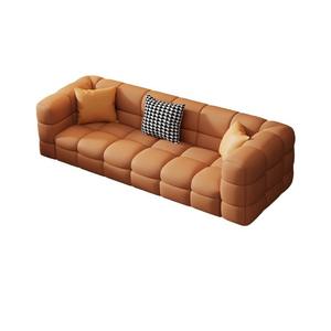 Sofá de Cuero Estilo Italiano, Forma Recta, Modular, para Sala de Estar, Oficina o Club - Product Image 3