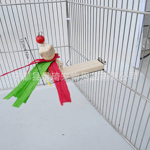 Set di decorazioni per gabbie per uccelli natalizi per pappagalli-pesce persico da masticare in legno con campanelli e giocattoli da masticare-regali per le vacanze alla rinfusa - Product Image 2