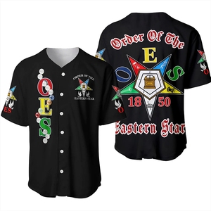 Thứ tự của các ngôi sao đông bóng chày Jersey thời trang nam Quần áo bóng chày phổ biến tùy chỉnh hình ảnh Ngắn Tay Áo giản dị Tops bán buôn - Product Image 5