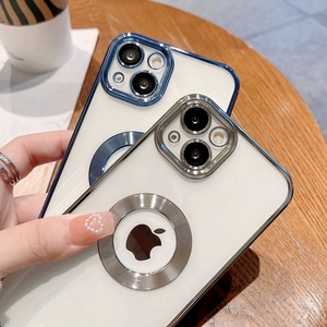 Laudtec Luxury With Camera Protector Logo Hole Case per <span class=keywords><strong>iPhone</strong></span> 14 Plus 14 Pro Max 14 <span class=keywords><strong>Cover</strong></span> antiurto in <span class=keywords><strong>Silicone</strong></span> <span class=keywords><strong>trasparente</strong></span> sottile - Product Image 6