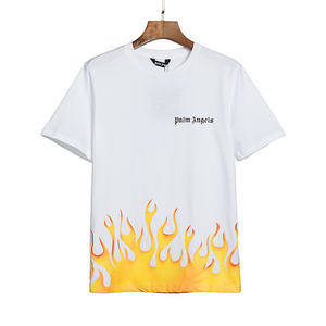 T-Shirt Casual di Lusso Palm Vibe, Design Streetwear di Alta Gamma con Motivo Angelo, Outfit Unisex per Trendsetter, Uso Quotidiano - Product Image 2