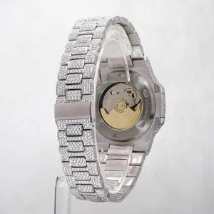 Montre en acier inoxydable avec diamants pour homme et femme, 40 mm, étanche, accessoire de mode, best-seller, disponible à bon prix - Product Image 2