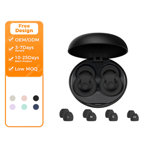Custom Logo Earplugs Noise Sleep Soundproof Anti Noise Festival Earplugs Hearing Protection Silicone Ear <b>Plugs</b> for Sleep - Product Image 1