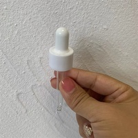Bouchon compte-gouttes anti-déversement en verre transparent rond de 18 mm avec capuchon à vis de 10 ml pour bouteilles, couleur personnalisable