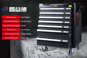 Heavy-Duty 7-Drawer công cụ giỏ hàng với 421 cái công cụ thiết lập với lớn bằng thép không gỉ nhôm lưu trữ Xe đẩy cho nhà để xe hội thảo - Product Image 2
