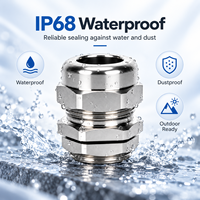 Presse-étoupe en acier inoxydable 304 IP68, connecteur de câble métallique résistant à la corrosion M16 M20 M25 pour applications marines et extérieures