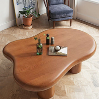Nordique Moderne De Luxe En Bois Massif Canapé Côté Table Basse Petite Fleur Forme Creative Loisirs Centre Table pour Salon