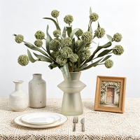 1 fleur artificielle de chrysanthème, 6 têtes de pissenlits réalistes avec feuilles pour la décoration intérieure, arrangements floraux bohèmes