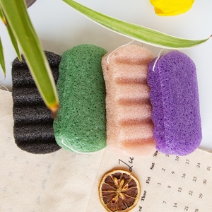 Gloway – éponge de bain pour le corps en <span class=keywords><strong>Konjac</strong></span>, 100% naturel, Rectangle à base de plantes, charbon de bois noir, 7 couleurs au choix, offre spéciale - Product Image 4