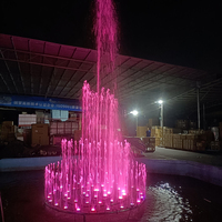 Fontaine musicale extérieure Water Faery FS-07, petite fontaine de jardin activée par la musique avec lumières LED colorées pour patio