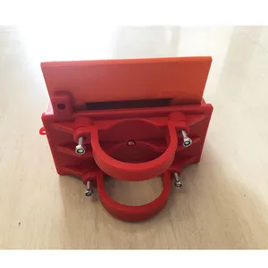 Bán Hot Orange Đúc PU Wedge Xe Polyurethane Khai Thác Mỏ Bánh Xe Chock 5 Tấn Chủ Trong Kho