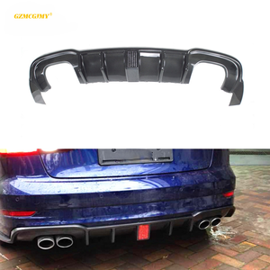 Difusor trasero de coche de fibra de carbono de Material superior con luz Led para <span class=keywords><strong>Audi</strong></span> S3 <span class=keywords><strong>A3</strong></span> <span class=keywords><strong>s</strong></span>-<span class=keywords><strong>line</strong></span> 8V sedán de 4 puertas 2017-2019 - Product Image 1