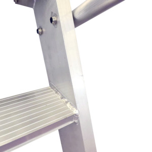 Escalera de aislamiento de aleación de aluminio de doble columna de diseño moderno, escalador de escaleras, pasarelas portátiles con pasamanos y taburetes de escalera - Product Image 4