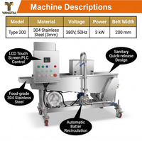 Ligne de production entièrement automatique pour panification, enrobage et friture de morceaux de poulet, de morceaux de poisson, de boules de sésame et de snacks frits