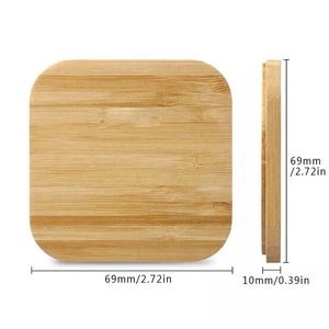 2025 Fast Bamboo 10W 7. <span class=keywords><strong>Chargeur</strong></span> sans fil à <span class=keywords><strong>induction</strong></span> en bois pour téléphones portables, appareils photo, montres intelligentes 5V/2A - Product Image 3