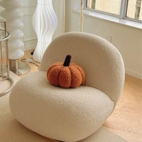 Fauteuil d'appoint de luxe en tissu Sherpa au design élégant, siège pivotant rotatif individuel pour salon, bureau à domicile, appartement