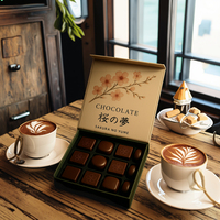 Boîte Cadeau Personnalisée de Luxe pour Chocolats, Sans Sucre, avec Poignée, en Carton Kraft Ondulé Écologique, Fermeture Magnétique, Personnalisable