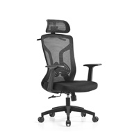 Chaise de bureau ergonomique au design moderne, base en acier inoxydable, accoudoirs et appui-tête – Idéale pour la maison, le bureau, les réunions, multifonctionnelle et exécutive