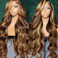 Perruque de cheveux humains 613 sans colle, avec dentelle frontale HD complète 13x4 13x6, pré-épilée, bouclée indienne, demi-perruque