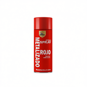 Spray Metallico Rosso 200ml Effetto Metallico Resistente al Calore - Product Image 2