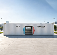 Cabine Mobile de Luxe Unisexe Personnalisable en Usine, Toilettes Préfabriquées Nettoyables, Conception de Stockage Autonome, Mobile pour l'Extérieur