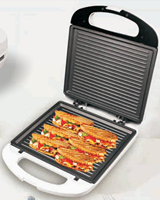 Machine à sandwichs électrique 2 tranches, Mini presse à sandwichs Grill machine à petit déjeuner 750W