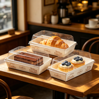 Scatole Personalizzate per Panetteria con Logo Personalizzato, Confezioni per Sandwich e Salumi con Finestra Trasparente