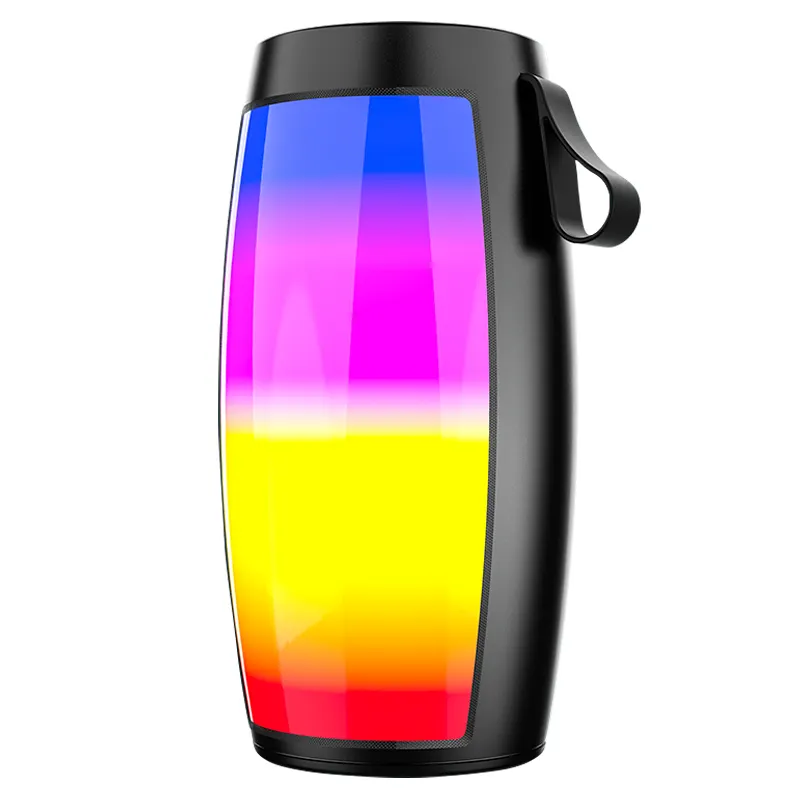 New Wireless Bluetooth Speaker Portable RGB Colorful Luminous Card Fm Speaker Night Light Music Player With Lanyard