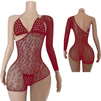 Vente en gros, prêt à expédier, 8 couleurs disponibles, strass, ensemble de 3 pièces, vêtements de danse exotiques