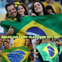 Drapeau brésilien Neymar, 3x5 pieds, 100% polyester, pour événements sportifs.