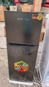 115V US Japan 136L Double Door <b>Refrigerator</b>, Black Top Freezer Bottom <b>Refrigerator</b> for Home Office - 115V US Standard Refrigerat - Product Image 2