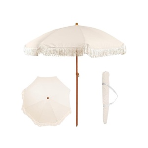 Sombrilla con Flecos, Imprescindible para el Verano, Protección Solar, con Borlas y Mecanismo de Inclinación Ajustable - Product Image 4